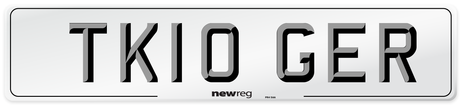 TK10 GER Number Plate from New Reg